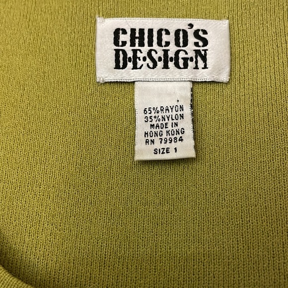 CHICO’S Green Sleeveless Top - Picture 3 of 4